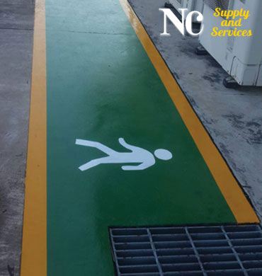 รับตีเส้นจราจร ตีเส้นในโรงงาน งานสัญลักษณ์จราจร